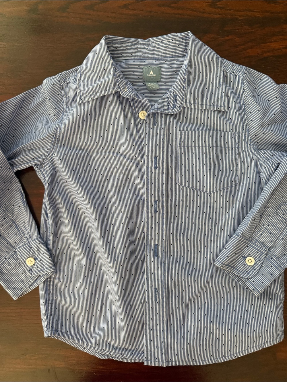 GAP Blue Pinstripe Button-Down Shirt